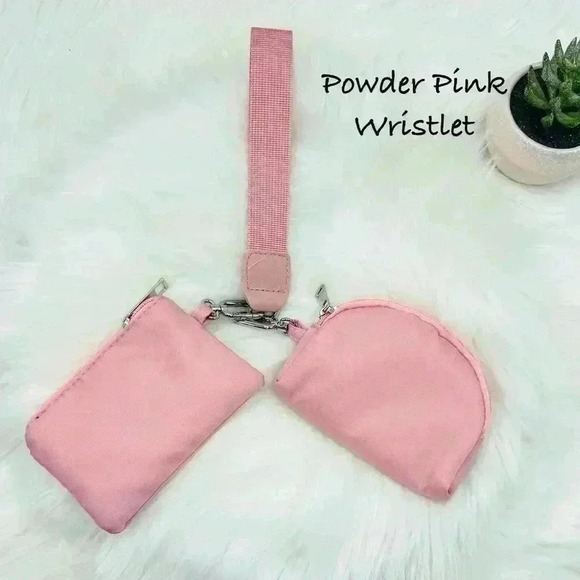 Pink Dream Bundle Dual Power pouch Wristlet w/ Pink Floral Band for Apple Watch - Picture 2 of 10